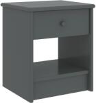 vidaXL sötétszürke tömör fenyőfa éjjeliszekrény 35 x 30 x 40 cm (322226)