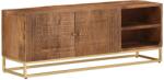 vidaXL tömör mangófa és vas TV-szekrény 110 x 30 x 40 cm (371996) - vidaxl