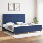vidaXL kék szövet ágykeret matrac nélkül 200 x 200 cm (3125087)