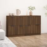 vidaXL 2 db barna tölgyszínű szerelt fa tálalóasztal 60 x 30 x 70 cm (3115811)