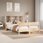 vidaXL tömör fenyőfa könyvespolcos ágy matrac nélkül 135 x 190 cm (3323002)