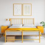 vidaXL 2 db mustársárga acél éjjeliszekrény 36 x 39 x 50, 5 cm (842929)