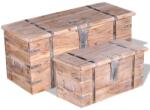 vidaXL Kétrészes, tömör akácfa tárolóláda készlet (244054)