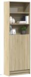 vidaXL sonoma tölgy szerelt fa magasszekrény LED-ekkel 69x32, 5x200 cm (3307907)