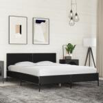 vidaXL fekete szerelt fa és fém ágykeret 160 x 200 cm (3280007)