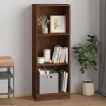 vidaXL 3 szintes barna tölgy színű fa könyvszekrény 40 x 24 x 109 cm (819256)