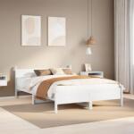 vidaXL fehér tömör fenyőfa ágy matrac nélkül 140x190 cm (855604)