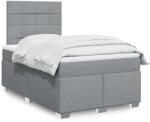 vidaXL világosszürke szövet rugós ágy matraccal 120 x 200 cm (3290455)