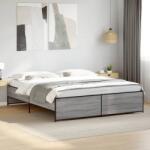 vidaXL szürke sonoma szerelt fa és fém ágykeret 180 x 200 cm (3279875)