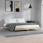 vidaXL sonoma tölgy színű szerelt fa ágykeret matrac nélkül 120x200 cm (832256)