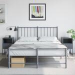 vidaXL 2 db antracitszürke acél éjjeliszekrény 36x39x60, 5 cm (846559) - vidaxl