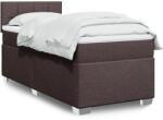 vidaXL sötétbarna szövet rugós ágy matraccal 90 x 200 cm (3288074)