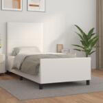 vidaXL fehér műbőr ágykeret fejtámlával 90 x 200 cm (3125428)
