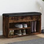 vidaXL füstös tölgy színű szerelt fa cipőtároló pad 82 x 32 x 45, 5 cm (835030)