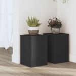 vidaXL 2 db fekete szerelt fa növénytartó állvány 20 x 20 x 30 cm (852898) - vidaxl