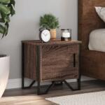 vidaXL 2 db barna tölgyszínű szerelt fa éjjeliszekrény 40x30x40 cm (848523)