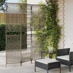 vidaXL szürke 3-paneles polyrattan térelválasztó (365390)
