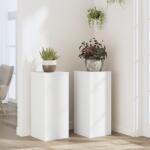 vidaXL 2 db fehér szerelt fa növénytartó állvány 30 x 30 x 70 cm (852924) - vidaxl