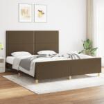 vidaXL sötétbarna szövet ágykeret matrac nélkül 180 x 200 cm (3124995)