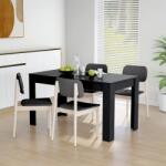 vidaXL fekete szerelt fa étkezőasztal 140 x 74, 5 x 76 cm (804203)