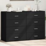 vidaXL 2 db fekete szerelt fa tálalószekrény 60 x 39 x 80 cm (3276624) - vidaxl