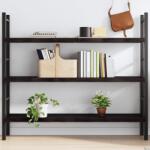 vidaXL sötétbarna kezelt tömör tölgyfa fali polc 140 x 30 x (2-4) cm (363820)