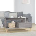 vidaXL szürke sonoma szerelt fa dohányzóasztal 90x49x45 cm (819618)