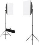 vidaXL 2 db fekete acél professzionális stúdiólámpa 40 x 60 cm (190216)