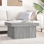 vidaXL szürke sonoma színű szerelt fa dohányzóasztal 80 x 55 x 40 cm (840868)