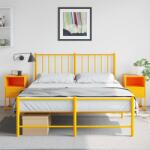 vidaXL 2 db mustársárga acél éjjeliszekrény 36x39x60, 5 cm (846561)
