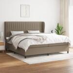 vidaXL tópszínű szövet rugós ágy matraccal 200 x 200 cm (3128153)