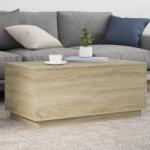 vidaXL sonoma tölgy színű dohányzóasztal LED-lámpákkal 90x50x40 cm (839877)