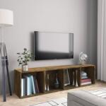 vidaXL füstös tölgy színű szerelt fa könyv-/TV-szekrény 143x30x36 cm (815270) - vidaxl