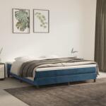 vidaXL sötétkék bársony ágykeret matrac nélkül 160x200 cm (3120782)
