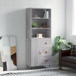 vidaXL szürke sonoma szerelt fa magasszekrény 69, 5 x 34 x 180 cm (3189419)