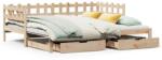 vidaXL kihúzható heverő fiókokkal matrac nélkül 80 x 200 cm (3302249) - vidaxl