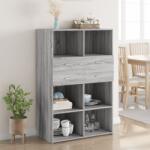 vidaXL szürke sonoma színű szerelt fa magasszekrény 80 x 42, 5 x 124 cm (3281390)