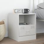 vidaXL fehér acél éjjeliszekrény 34, 5 x 39 x 44 cm (841761)