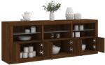 vidaXL barna tölgy színű tálalószekrény LED-ekkel 181, 5x37x67 cm (3209008)