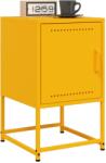 vidaXL 2 db mustársárga acél éjjeliszekrény 36x39x60, 5 cm (846453)