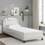 vidaXL fehér műbőr ágykeret fejtámlával 80 x 200 cm (3208055)