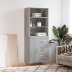 vidaXL szürke sonoma szerelt fa magasszekrény 69, 5 x 34 x 180 cm (3189435)