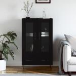 vidaXL fekete szerelt fa magasszekrény 69, 5 x 31 x 115 cm (828293) - vidaxl