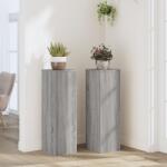 vidaXL 2 db szürke sonoma szerelt fa növénytartó állvány 25x25x80 cm (852947)