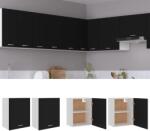vidaXL Lyon 2 db fekete szerelt fa függő szekrény 50 x 31 x 60 cm (805079)
