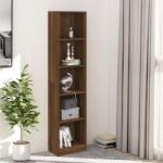 vidaXL 5 szintes barna tölgyszínű fa könyvszekrény 40 x 24 x 175 cm (816070)