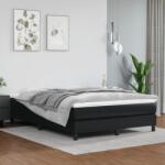 vidaXL fekete műbőr ágykeret 140x190 cm (3120694)