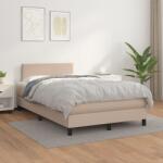 vidaXL cappuccino színű műbőr rugós ágy matraccal 120 x 200 cm (3140998)