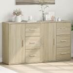 vidaXL 2 db sonoma tölgy színű szerelt fa tálalószekrény 60x31x70 cm (3276555)