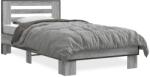 vidaXL sonoma tölgyszínű szerelt fa és fém ágykeret 75 x 190 cm (845660)
